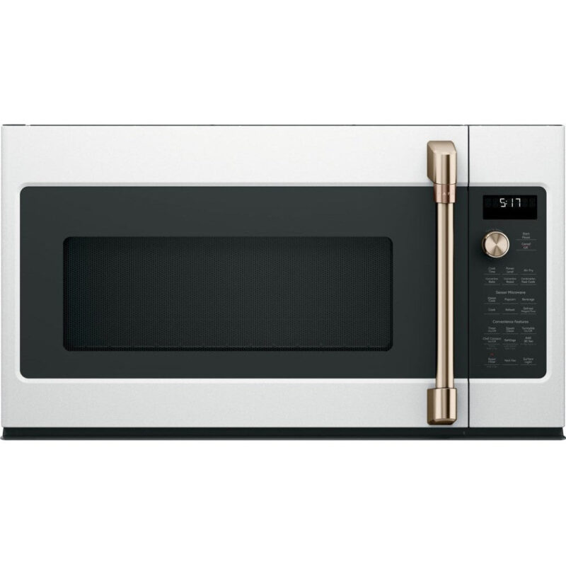 GE Café 1.7 Cu. Ft. Convection Over-the-Range Microwave Oven in Matte White