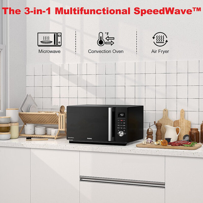 Galanz 1.6 CF 3-in-1 SpeedWave Microwave. Convection. Air Fry - Black - Image 3