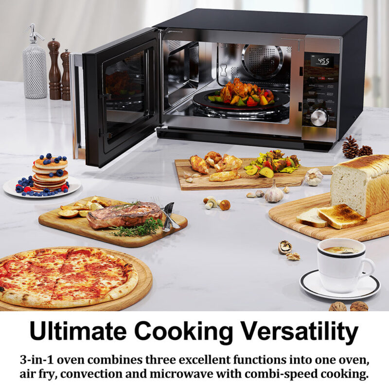 Galanz 1.6 CF 3-in-1 SpeedWave Microwave. Convection. Air Fry - Black - Image 4