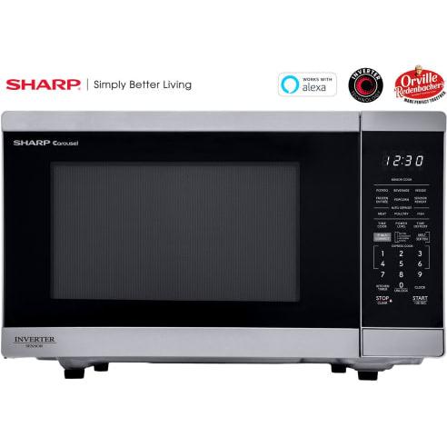 Sharp 1.4 cu. ft. Countertop Smart Microwave Oven with 1.100 Watts in Stainless Steel