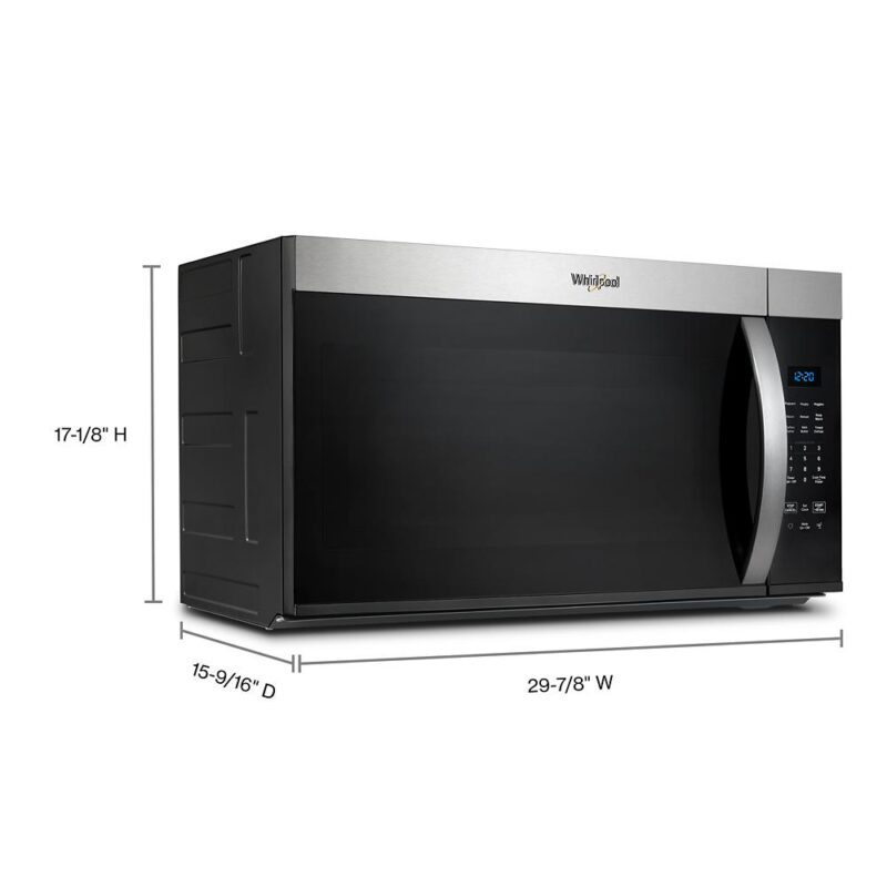 Whirlpool 30' W 1.7 cu. ft Over the range Microwave with 1000-Watts Cooking Power - Fingerprint Resistant Stainless Steel - Image 3